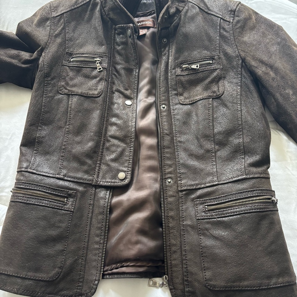 Simply Fantastic Danier Leather Moto Jacket (Chocolate Brown) - Picture 10 of 14